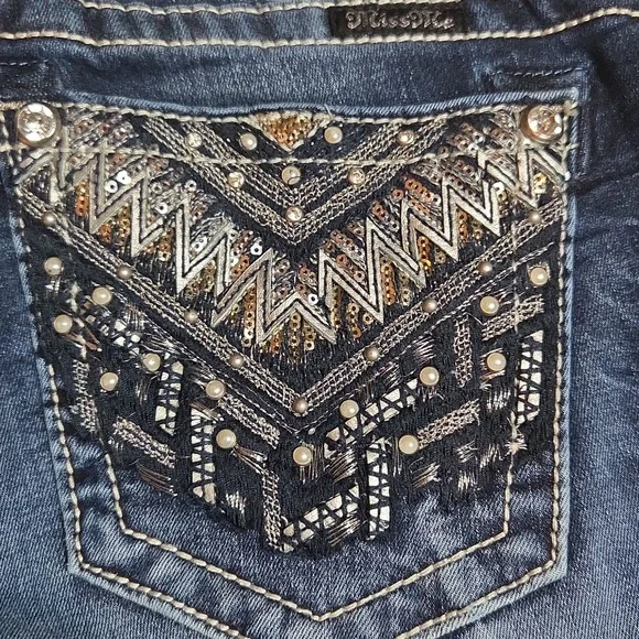 Miss Me Women's Blue Jeans ,mid-Rise Boot,sz 28. - Picture 7 of 8